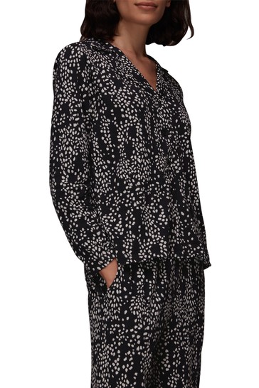 Whistles Black Animal Spot Print Pyjamas