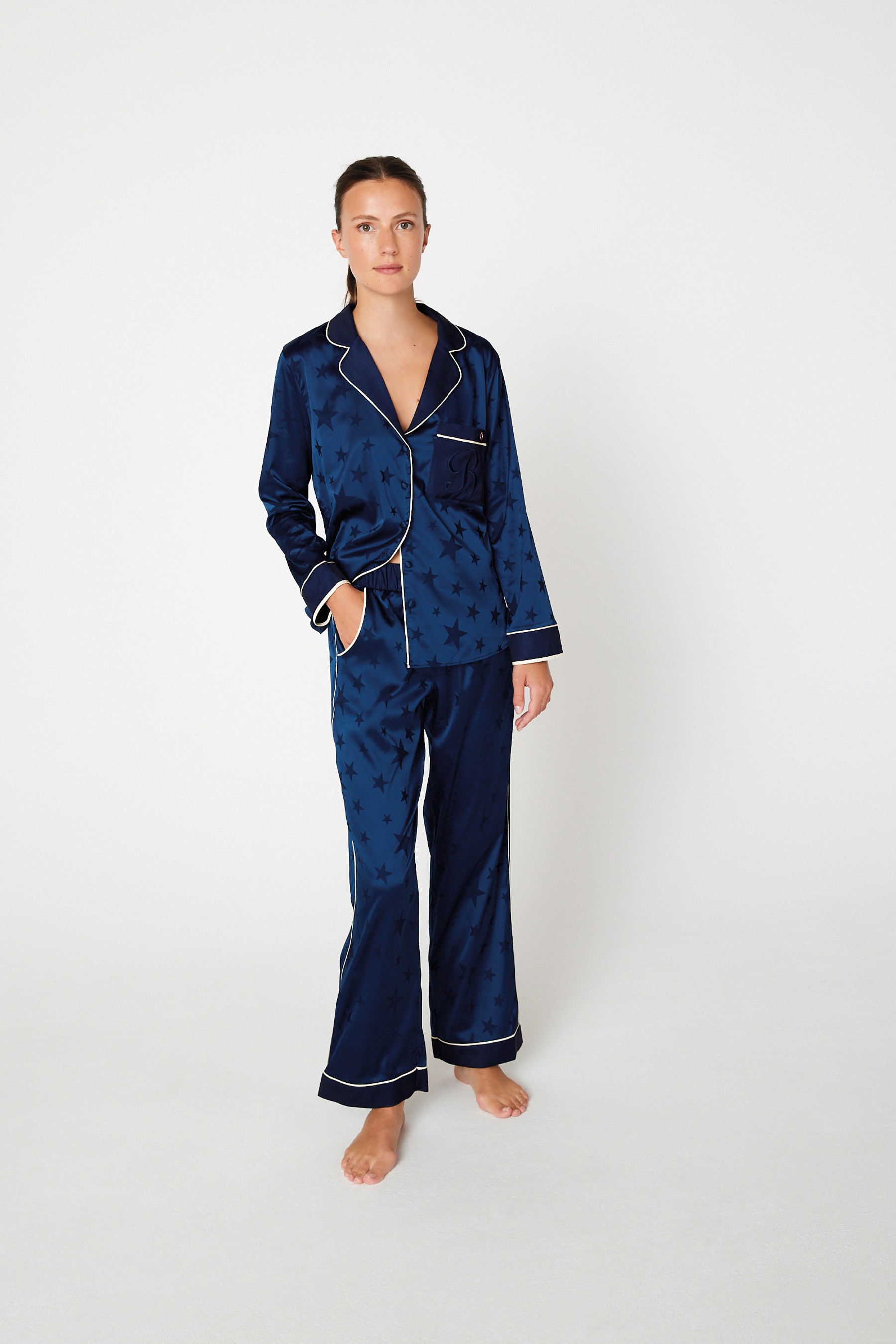 B by Ted Baker Satin Jacquard Button Through Pyjamas