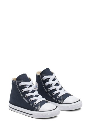 Converse Navy Infant Little Kids Chuck Ox High Trainers