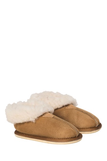 Celtic & Co. Kids Camel Sheepskin Bootee Slippers