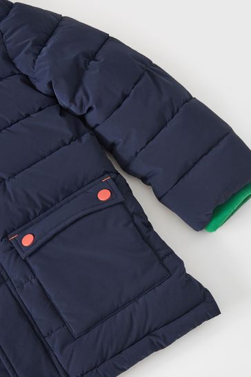 White Stuff Blue Jameson Puffer Coat