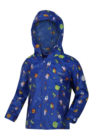 Regatta Blue Peppa Pig Waterproof Pack It Jacket