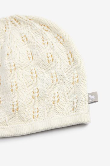 The Little Tailor Cream Cotton Knitted Hat