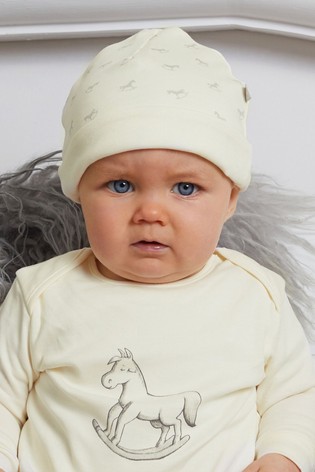 The Little Tailor Cream All Over Print Rocking Horse Jersey Hat