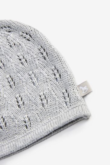 The Little Tailor Grey Cotton Knitted Hat