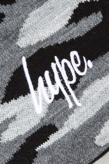 Hype. Black Camo Knitted Beanie