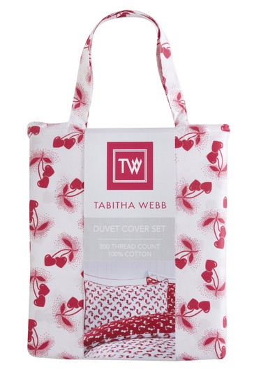 Tabitha Webb Valentine Cherries Duvet Cover and Pillowcase Set