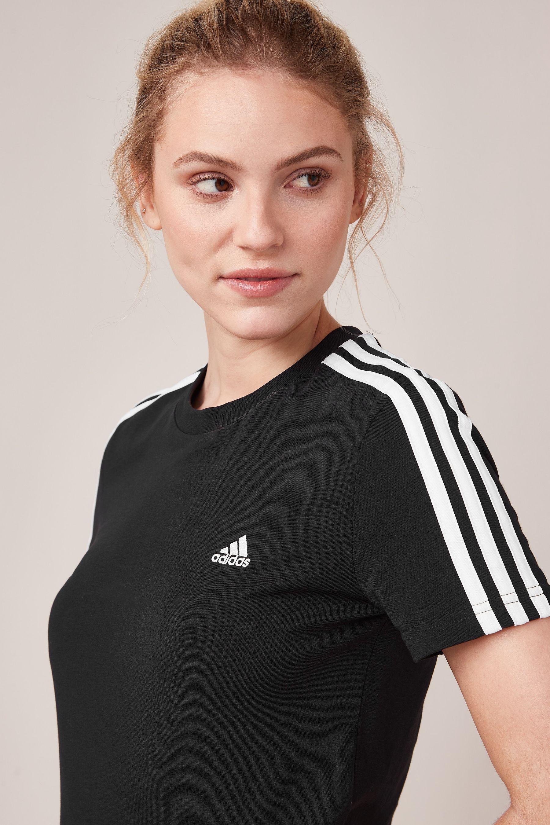 adidas 3 Stripe T-Shirt