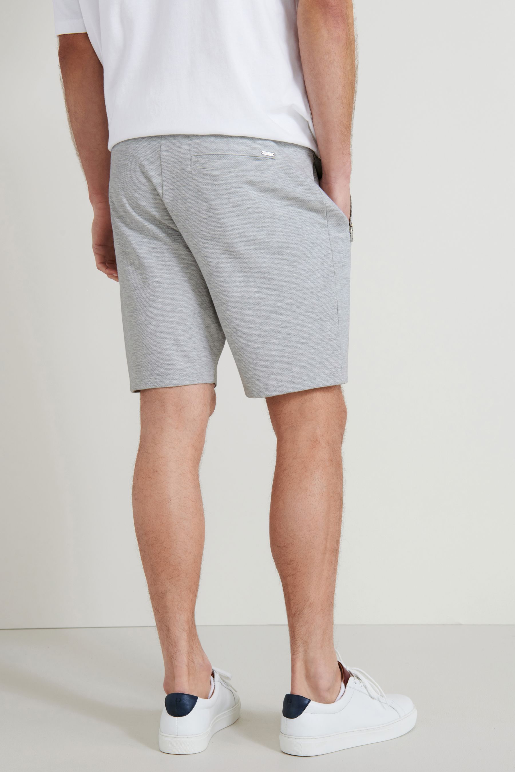 Pleated Jersey Shorts