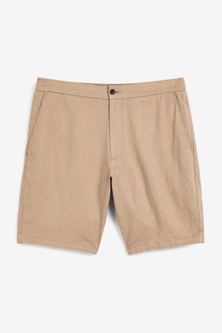 Elasticated Waistband Linen Shorts