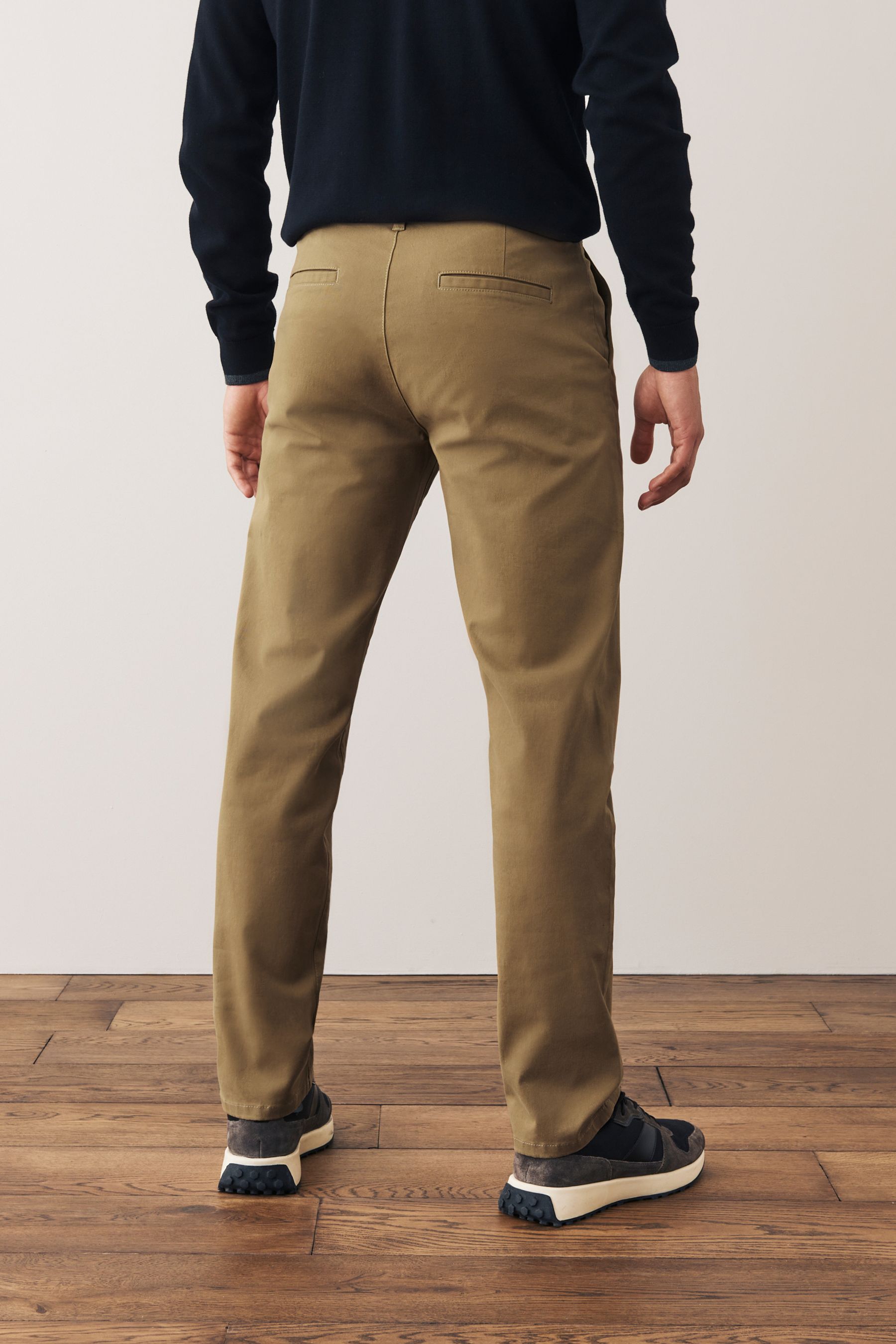 Stretch Chino Trousers Straight Fit