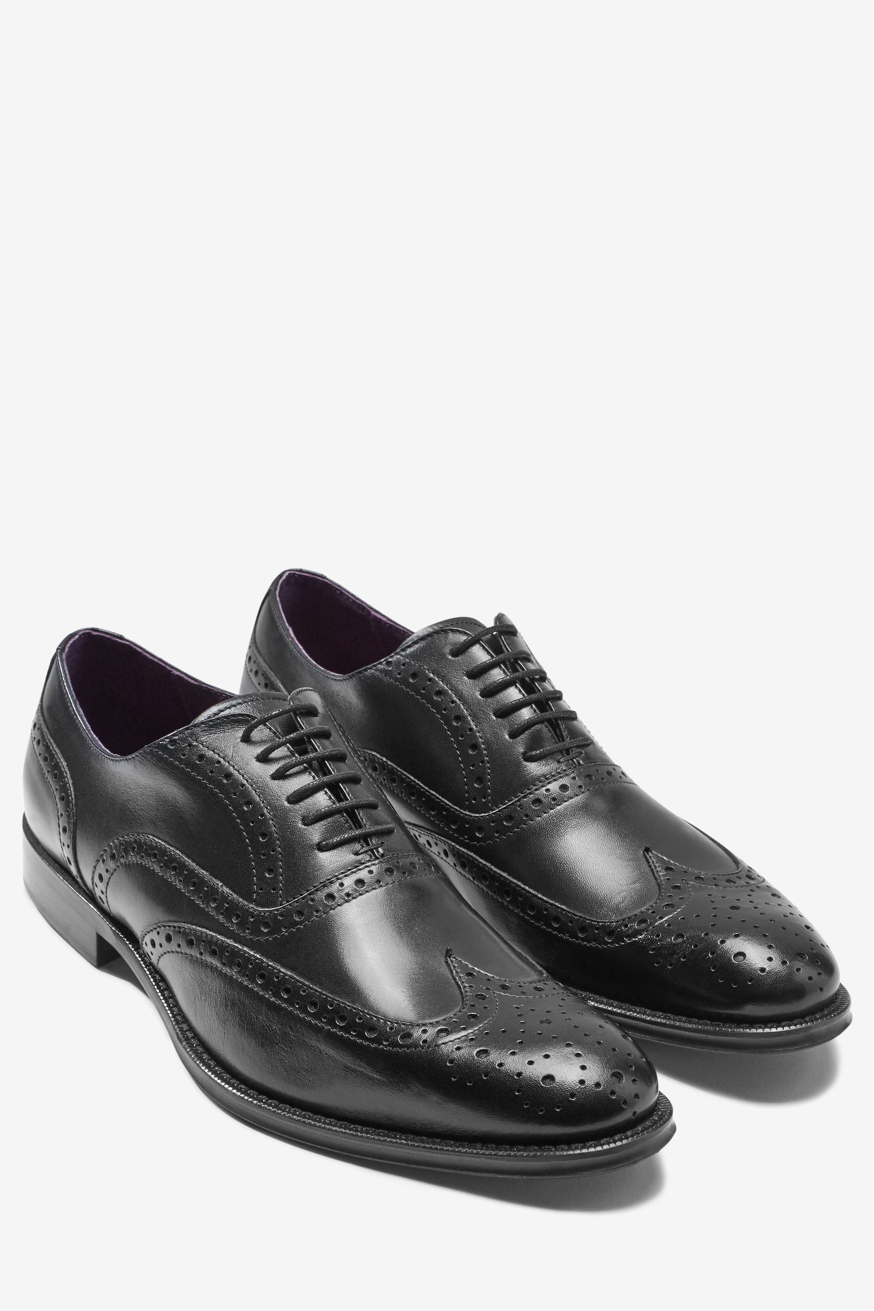 Signature Italian Leather Wing Cap Brogues