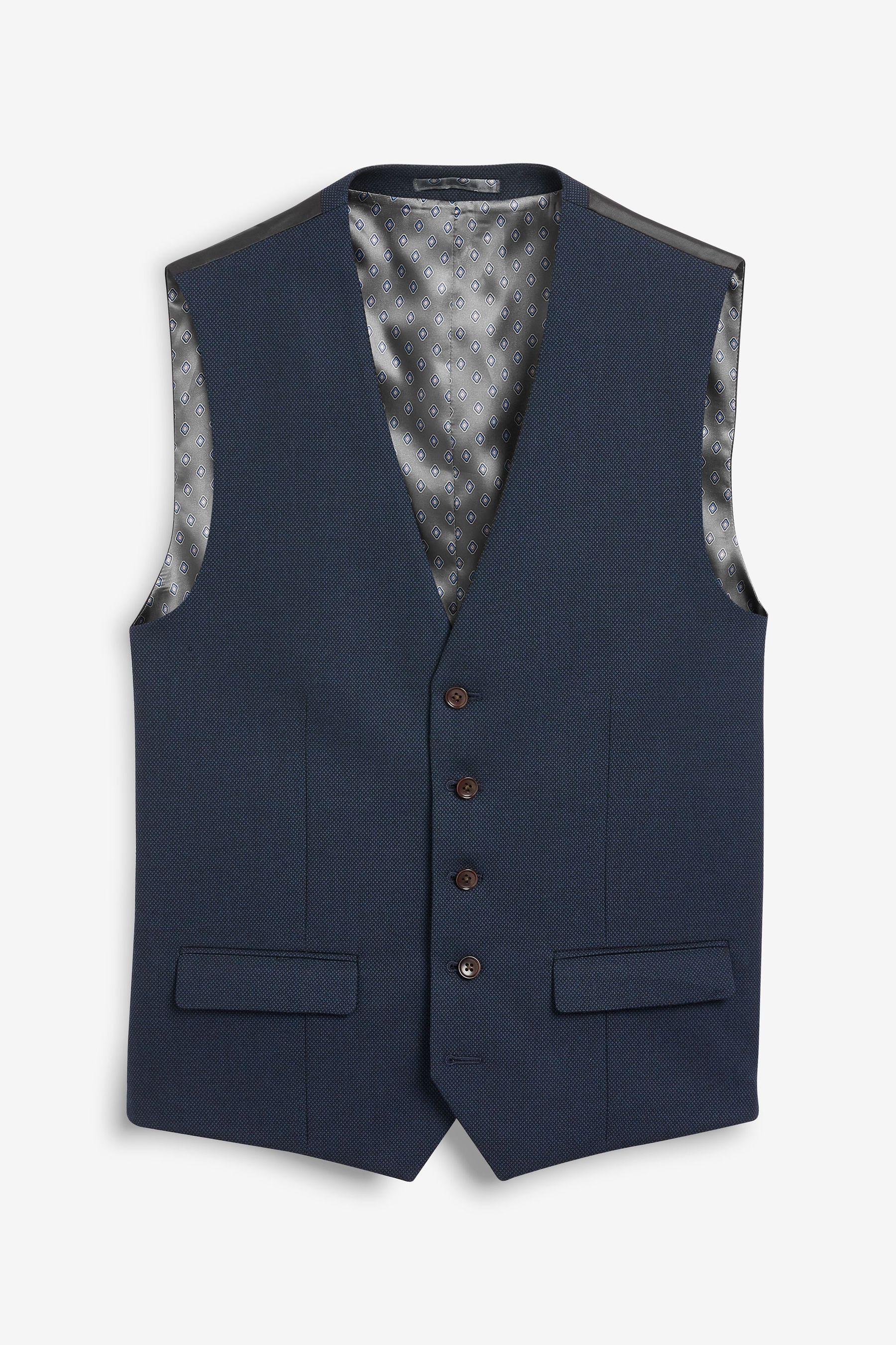 Signature Textured Suit: Waistcoat