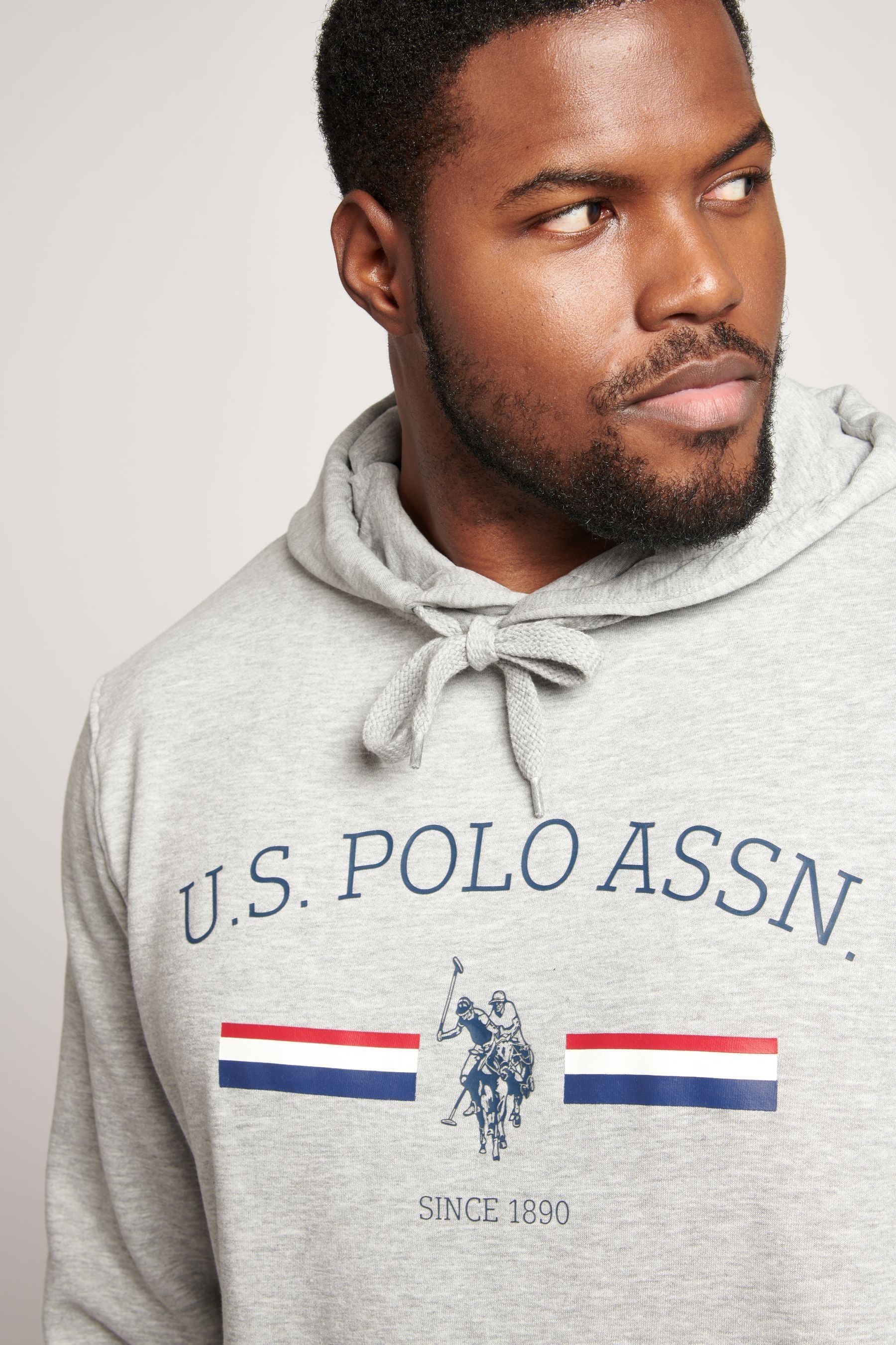 U.S. Polo Assn Grey Stripe Rider OH BB Hoodie