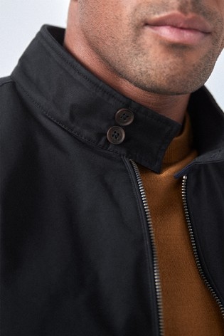 Shower Resistant Harrington Jacket With Check Lining