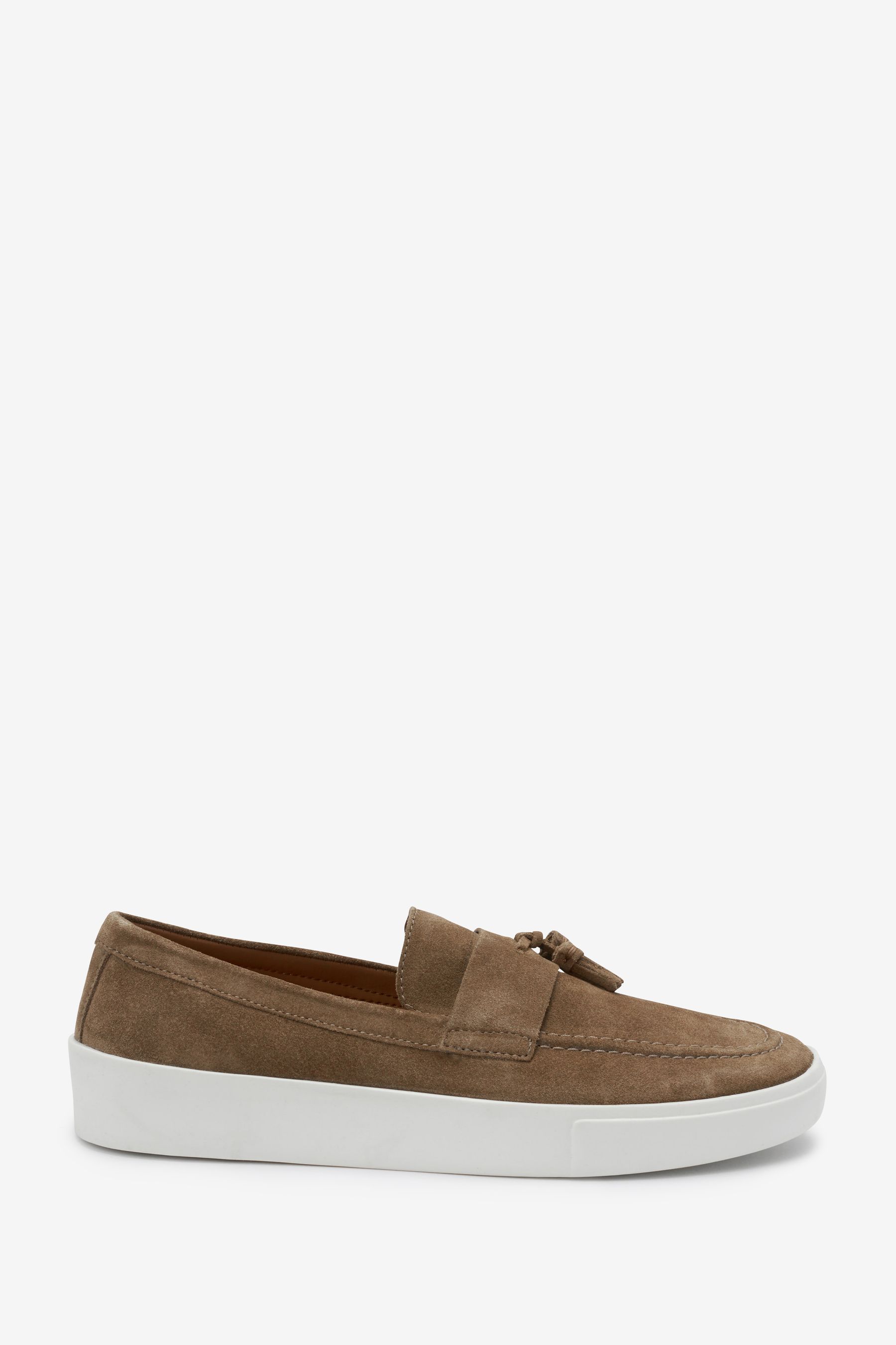 Suede Slip On Tassel Loafers