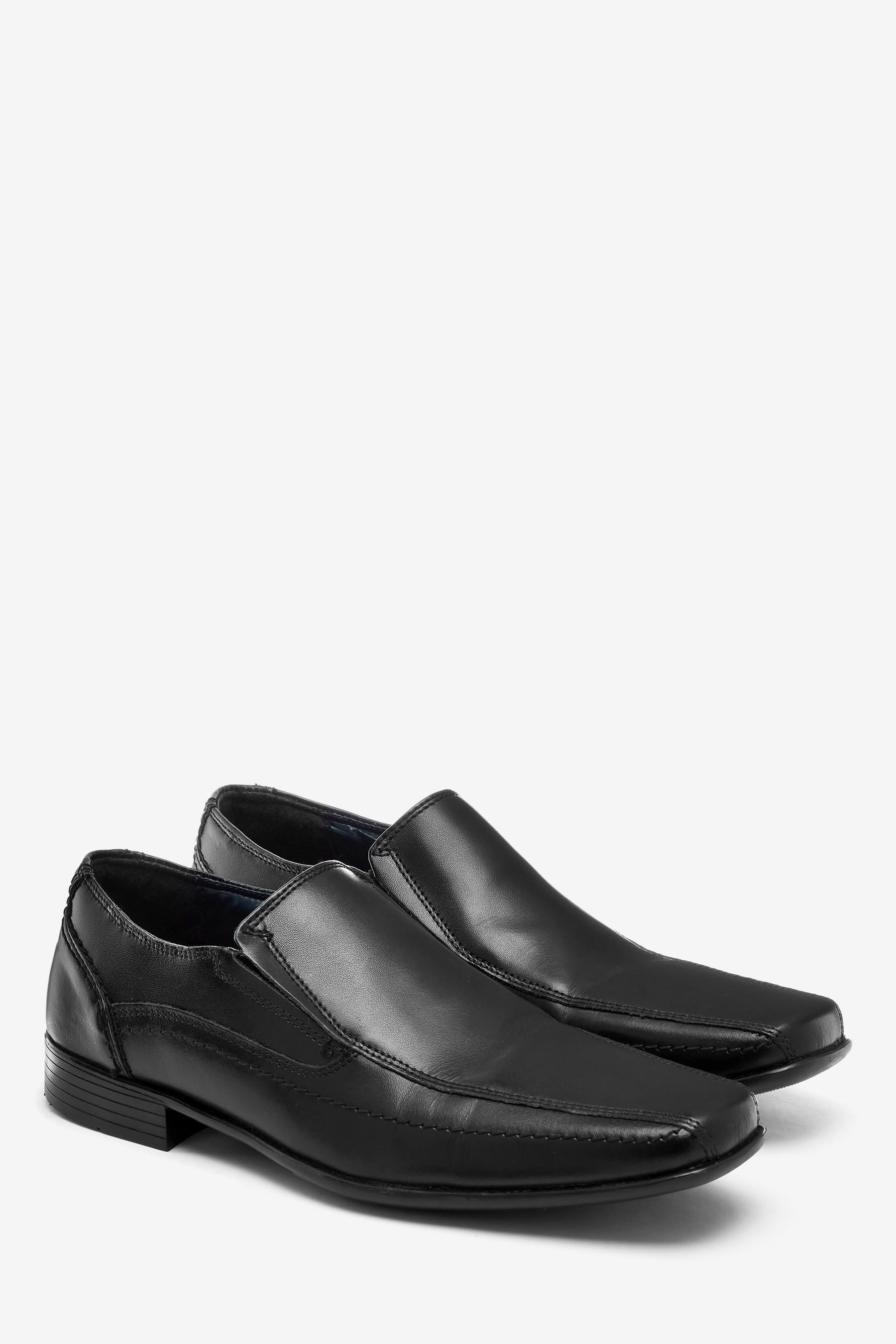 Leather Panel Slip-On Shoes Regular Fit