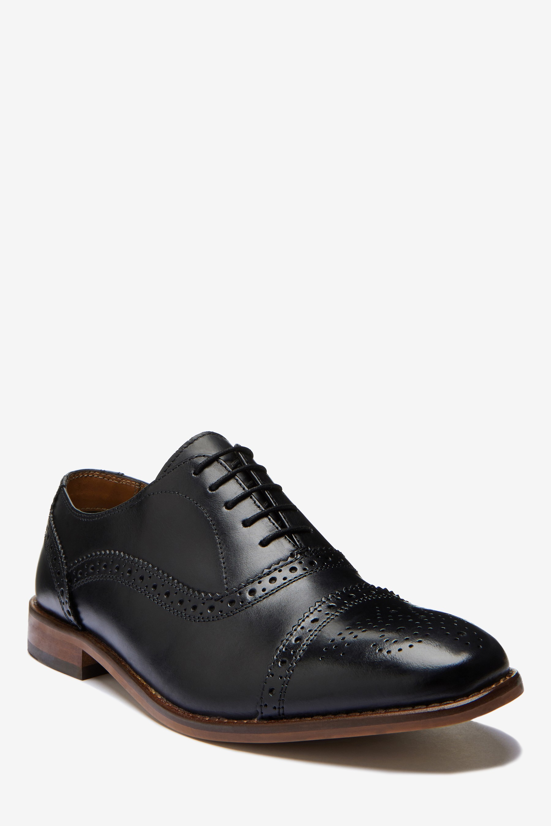 Leather Toe Cap Oxford Shoes