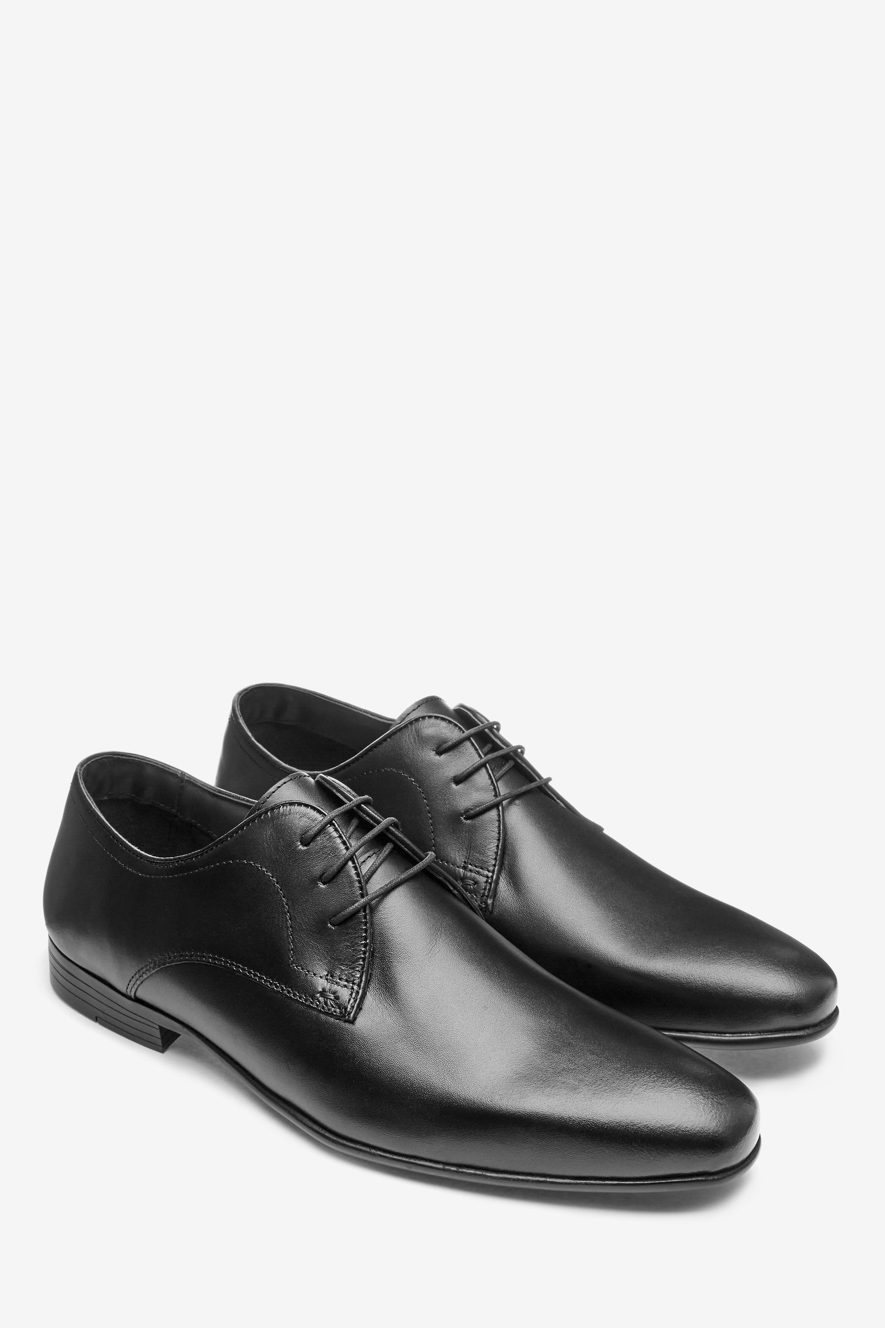 Leather Plain Derby Shoes Regular Fit