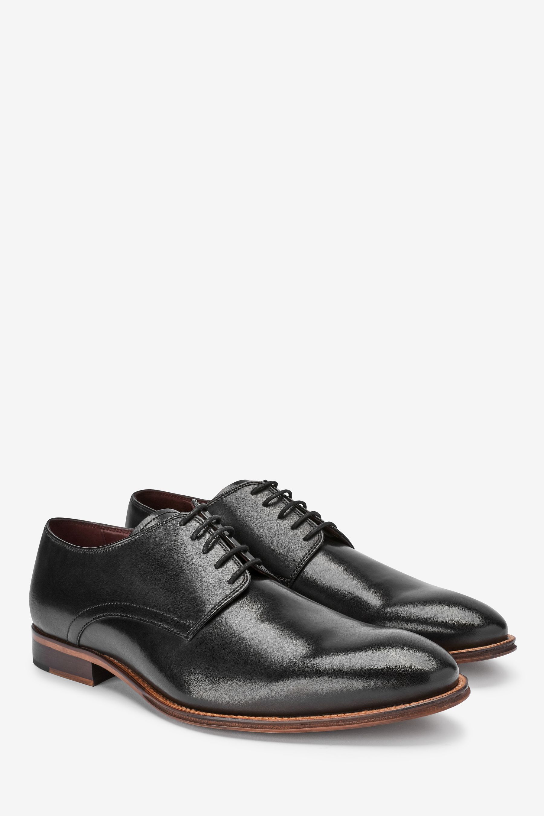 Signature Leather Plain Derby Shoes