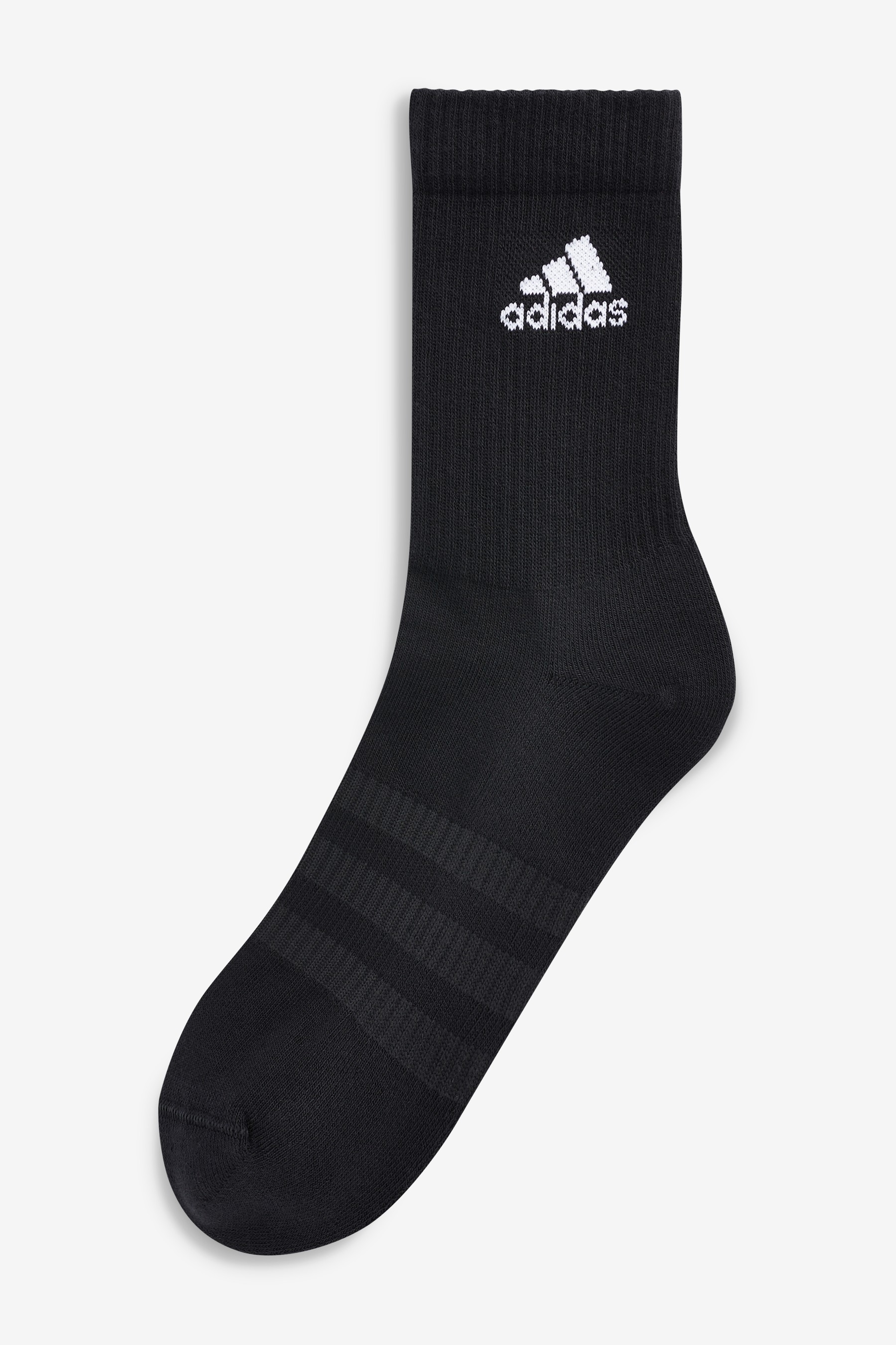 adidas Adult Black Crew Socks Six Pack