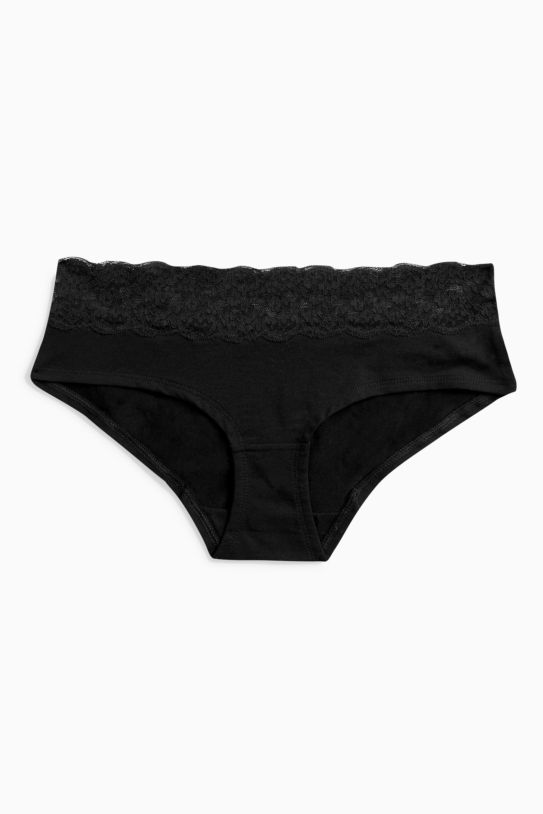 Lace Trim Cotton Blend Knickers 4 Pack Short