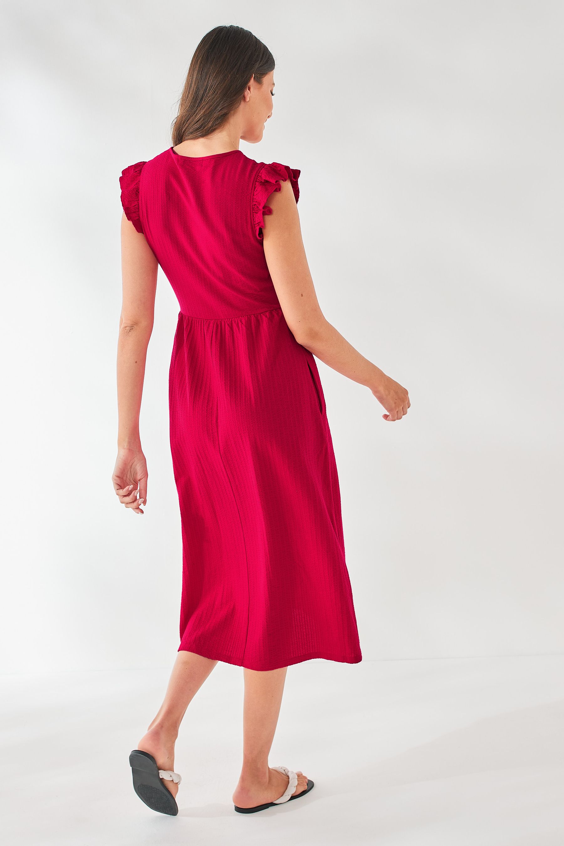 Jersey Wrap Midi Summer Dress