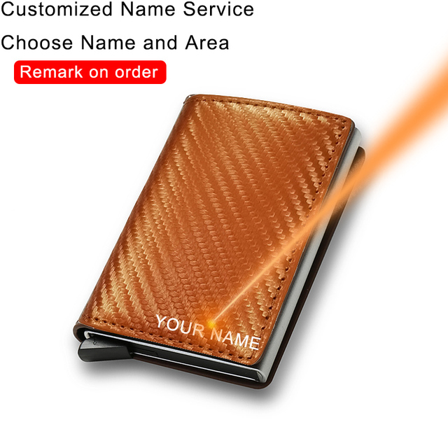 DIENQI - Anti Rfid Card Case for Men and Women, Metal Aluminum Mini Wallet for ID Credit Cards