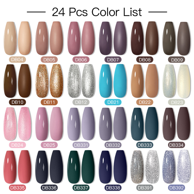 Mtssii 24/25/40/60pcs Gel Nail Polish Set Color Gel Semi Permanent UV Led Varnish Nail Art Design Soak Off Gel Set Nail Gel Set