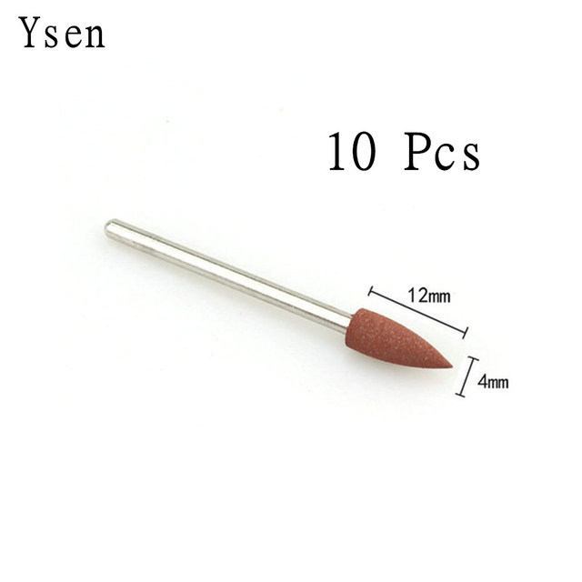 10pcs/set Silicone Rubber Polisher Grinding Head 2.35mm Shank Nail Bits Nail Electric Manicure Drill Machine Accessory