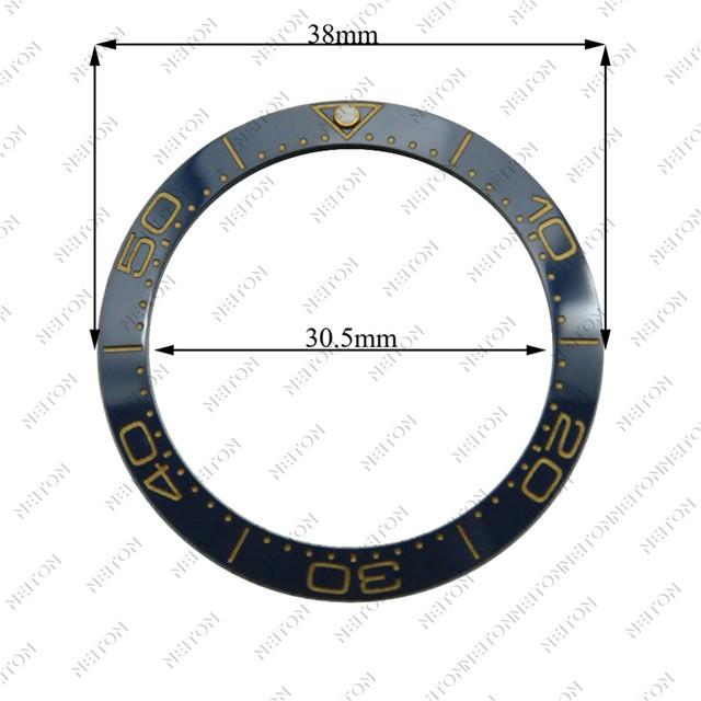 Corgeut 38mm Ceramic Bezel Insert For 40mm Mens Watch Watches Replace Accessories Watch Face Watch Bezel Inserts Different