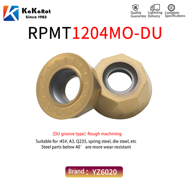 Kakarot Carbide Inserter RPMT08 RPMW1204 RPMT1605 RPMT10T3MOE RDMW RPGT07 08 Carbide Inserts Internal Round CNC Turning Metal Inserts