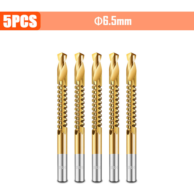 3/4/5/6pcs Cobalt Drill Bit Spiral Screw Metric Composite Tap Drill Bits Drill Polishing Woodworking HSS Twist Drilling Tools