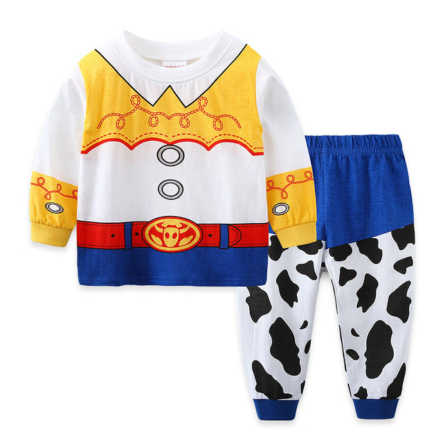 New Spring Autumn Children's Clothing Sets Boys Sleepwear Kids Clothes Spider Pajamas Set Baby Girls Cotton Cartoon Cars Pajamas