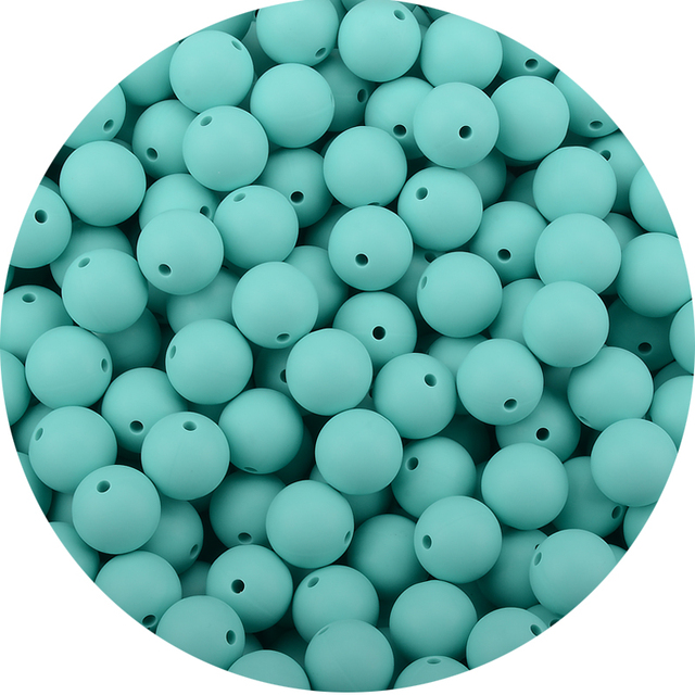 LOVKA 12mm 100pcs/lot Silicone Beads Food Grade Baby Teether Round Beads Baby Chewing Teething Beads Silicone Teether Diy