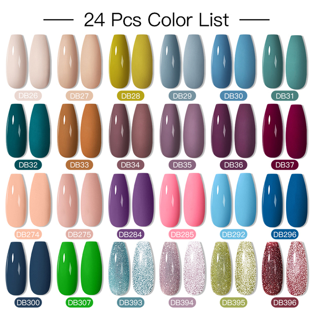 Mtssii 24/25/40/60pcs Gel Nail Polish Set Color Gel Semi Permanent UV Led Varnish Nail Art Design Soak Off Gel Set Nail Gel Set