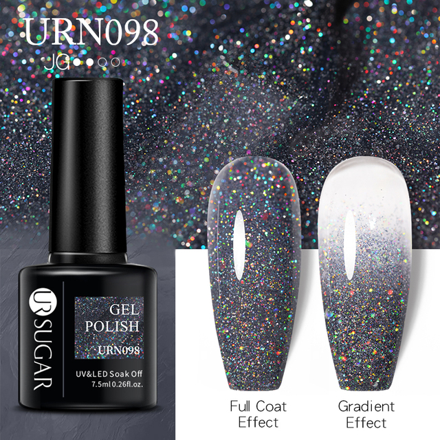 UR SUGAR Glitter Nail Gel Polish Color Glitter Sequins Shiny Gel Base Long Lasting Nail Art Varnish