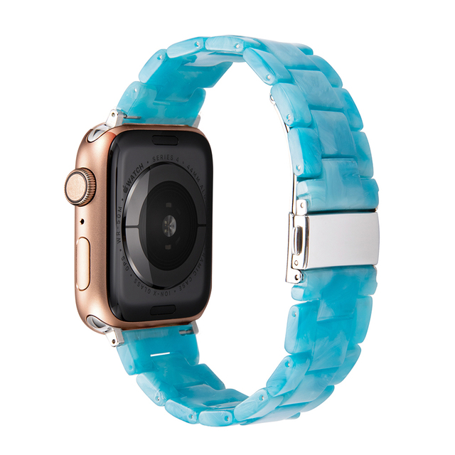 resin watches for apple watch 7 6 5 band 44mm iwatch 42mm series 4 3 2 wrist strap accessories loop 40mm replacement bracelet