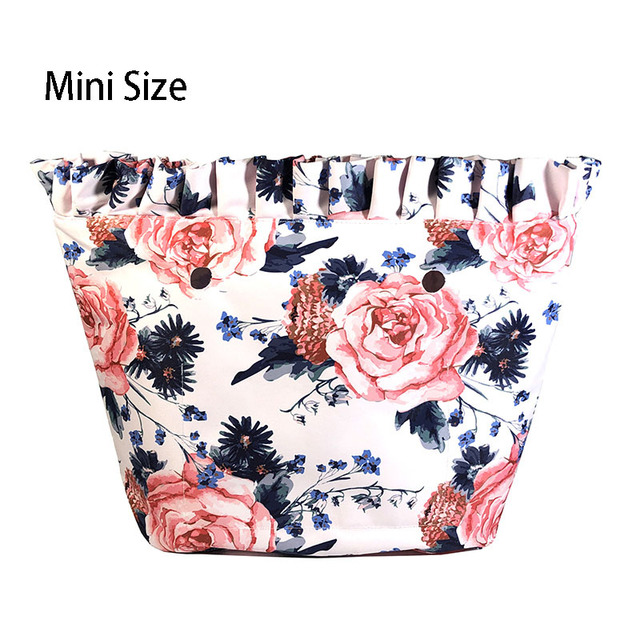 Floral trim waterproof inner insert, classic small inner pocket, handbags accessory