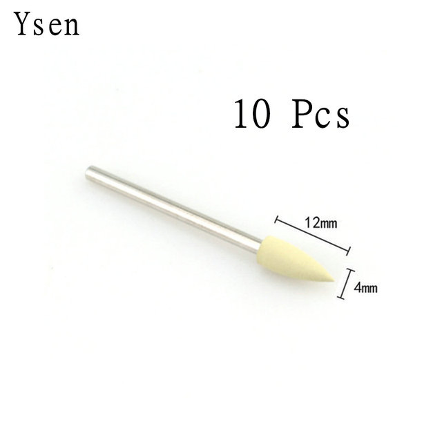 10pcs/set Silicone Rubber Polisher Grinding Head 2.35mm Shank Nail Bits Nail Electric Manicure Drill Machine Accessory