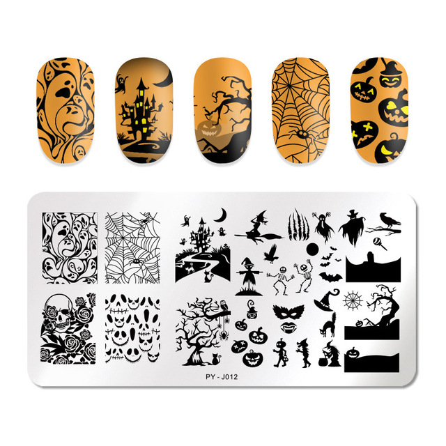 Nail Stamping Plates Natural Animal Snake Scale Flower Grass Tree Theme Image Template Nail Art Template Decoration 42 Designs