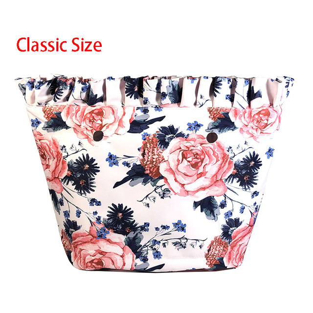 Floral trim waterproof inner insert, classic small inner pocket, handbags accessory