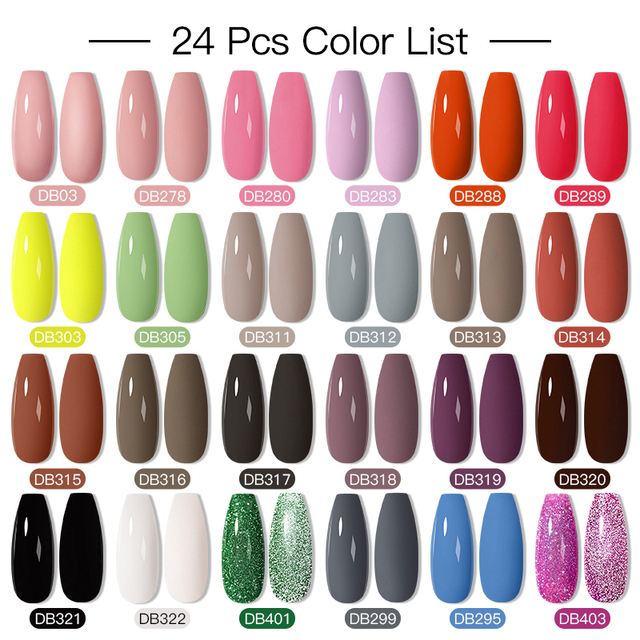 Mtssii 24/25/40/60pcs Gel Nail Polish Set Color Gel Semi Permanent UV Led Varnish Nail Art Design Soak Off Gel Set Nail Gel Set