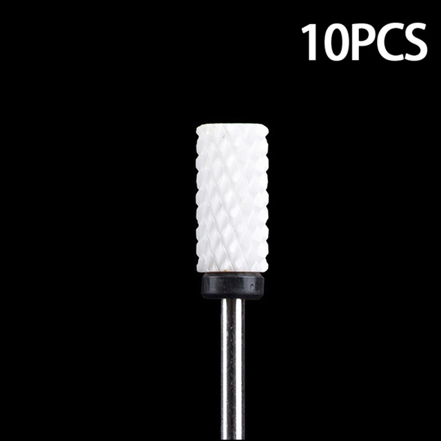 Nail Bits Ceramic Nail Drill Bit Pedicure Drill Milling Cutter For Manicure Machine Pedicure Caps Ceramic Drill Nail Polish Tools