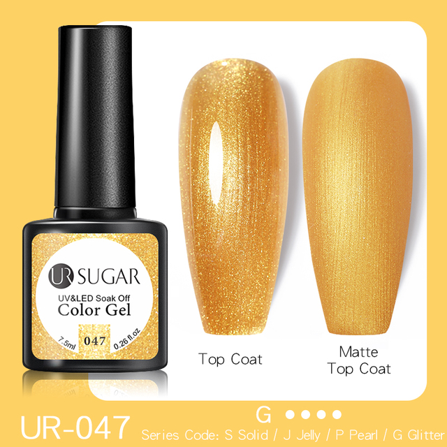 UR SUGAR 7.5ml Disco Reflective Cat Magnetic Gel Nail Polish Auroras Iridescent Glitter Sequins Soak Off Nails Art UV Varnish