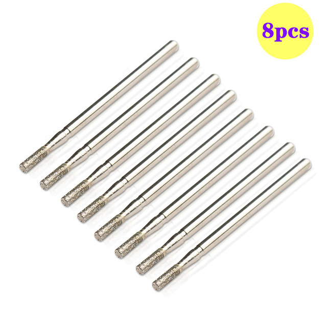 8pcs Diamond Milling Cutter for Manicure Set Nail Drill Bits Accessories Nozzles for Manicure Cutters Pedicure Sanding Nail File