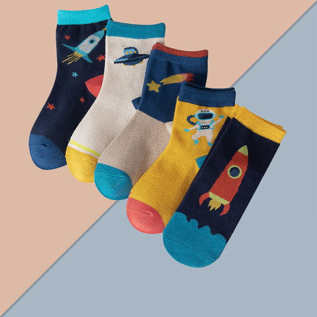 5 pairs soft cotton children socks cute cartoon print kids socks newborn baby boy socks casual girls boys socks 1 to 12 years