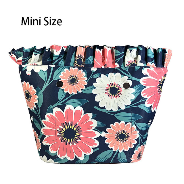 Floral trim waterproof inner insert, classic small inner pocket, handbags accessory