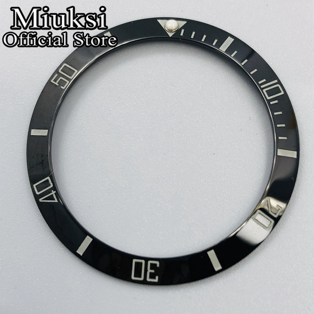 Miuksi 40mm high quality ceramic bezel watch parts fit 43mm watch case for watch sea