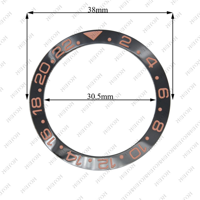 Corgeut 38mm Ceramic Bezel Insert For 40mm Mens Watch Watches Replace Accessories Watch Face Watch Bezel Inserts Different